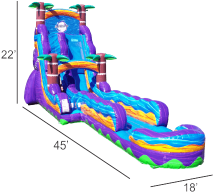 22ft Tropical Hurricane Water Slide