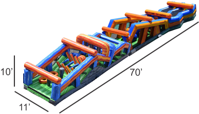 70ft Ninja Warrior Obstacle Course