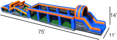 75ft Warrior's Mega Jump Obstacle Course