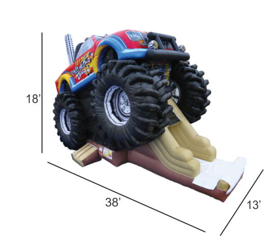 Monster Truck Art Panel for Inflatable Bounce Houses – Big Top Inflatables