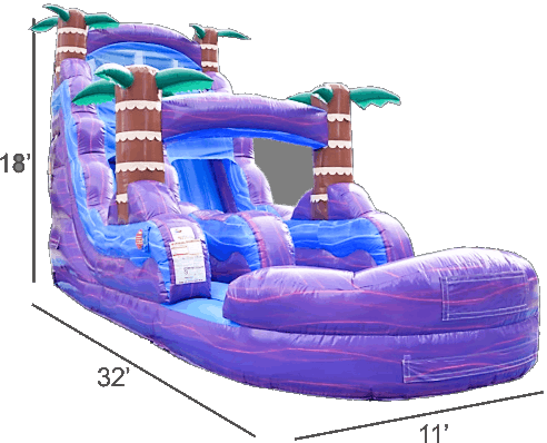 18ft Purple Hurricane Water Slide