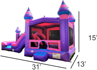 Purple Castle Combo Bounce House