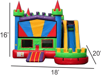 Royal Combo Bounce House-wet