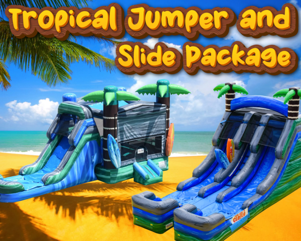 Tropical jumper and water slide Package 