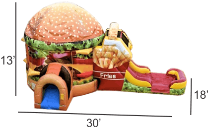 Cheeseburger and Fries Combo-Wet 