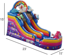 15' Unicorn Water Slide***Exclusive Jumping Hearts Design*** 
