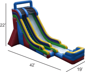 <strong><span style='color:#0000ff;'>22ft Single Lane Inflatable Dry Slide</span></strong>