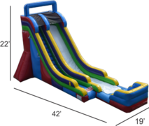 22ft Single Lane Inflatable Dry Slide