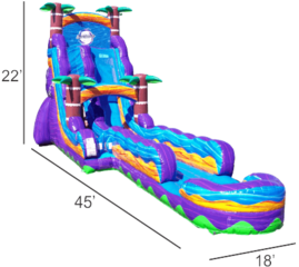 <strong><span style='color:#0000ff;'>22ft Tropical Hurricane Water Slide</span></strong>