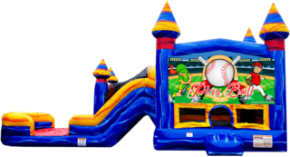 <strong><span style='color:#0000ff;'>Baseball Bounce House Combo</span></strong>