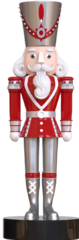 <strong><span style='color:#0000ff;'>7ft Red and Silver Nutcracker</span></strong>
