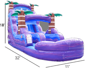 <strong><span style='color:#0000ff;'>18ft Purple Hurricane Water Slide</span></strong>