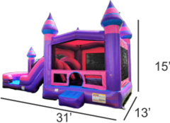 Purple Castle Combo Bounce House***Double Lane Slide***