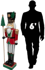 <strong><span style='color:#0000ff;'>5ft Red Coat Nutcracker</span></strong>