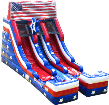 16ft Old Glory Double Lane Water Slide
