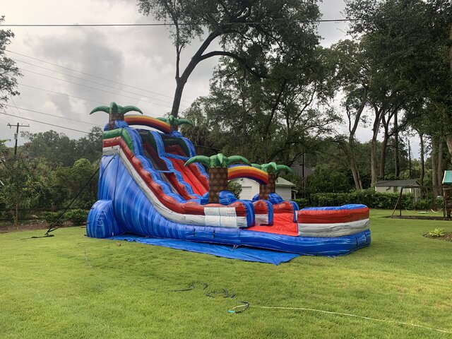 Inflatable Water Slide Rentals - Blue, Red, Gray - Savannah GA
