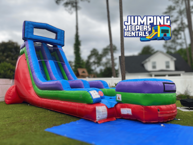 Inflatable Water Slide Rentals - Blue, Red, Gray - Savannah GA