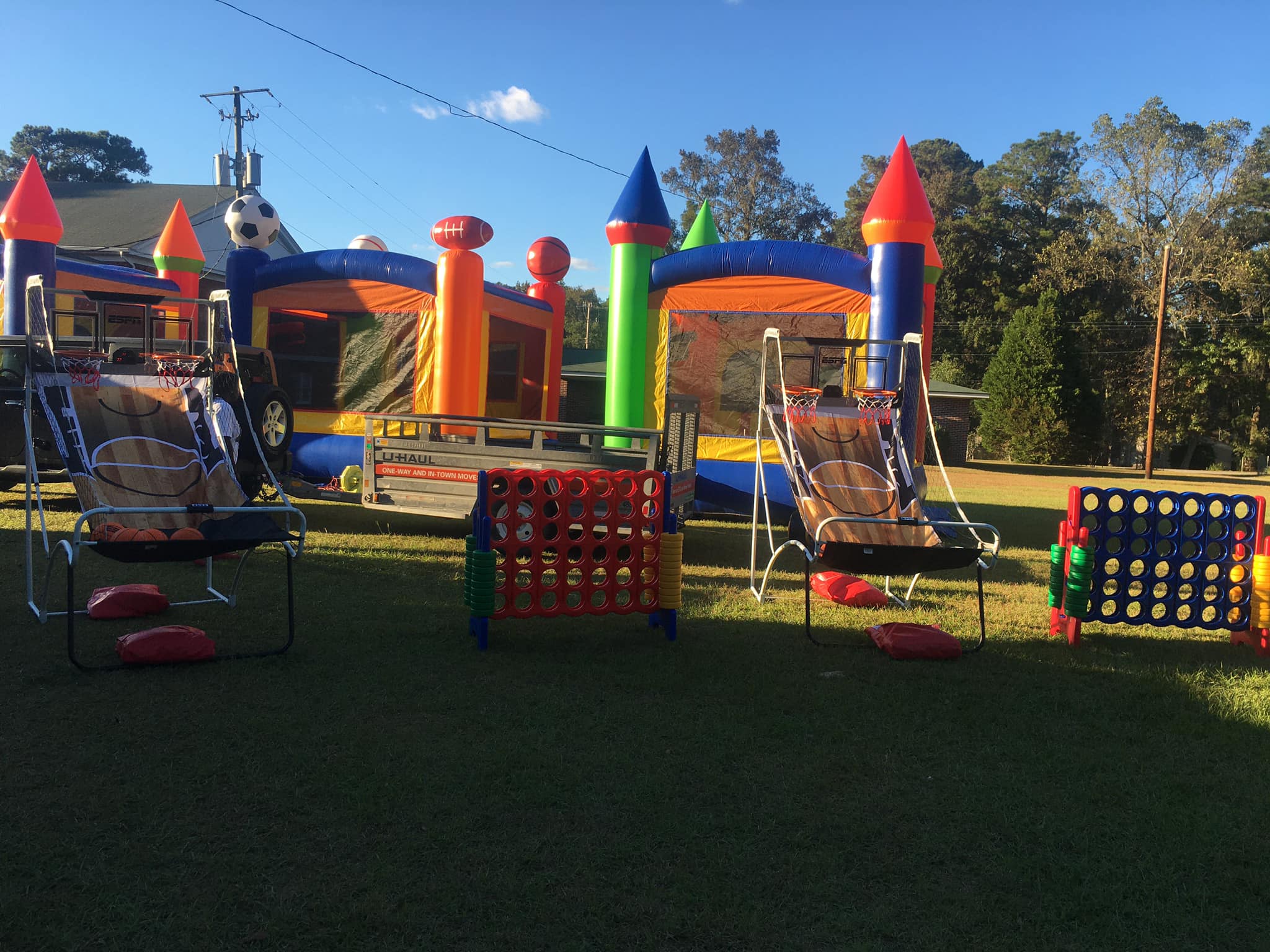 Bounce House Rentals for Corporate Event with Interactive Yard Games Savannah GA