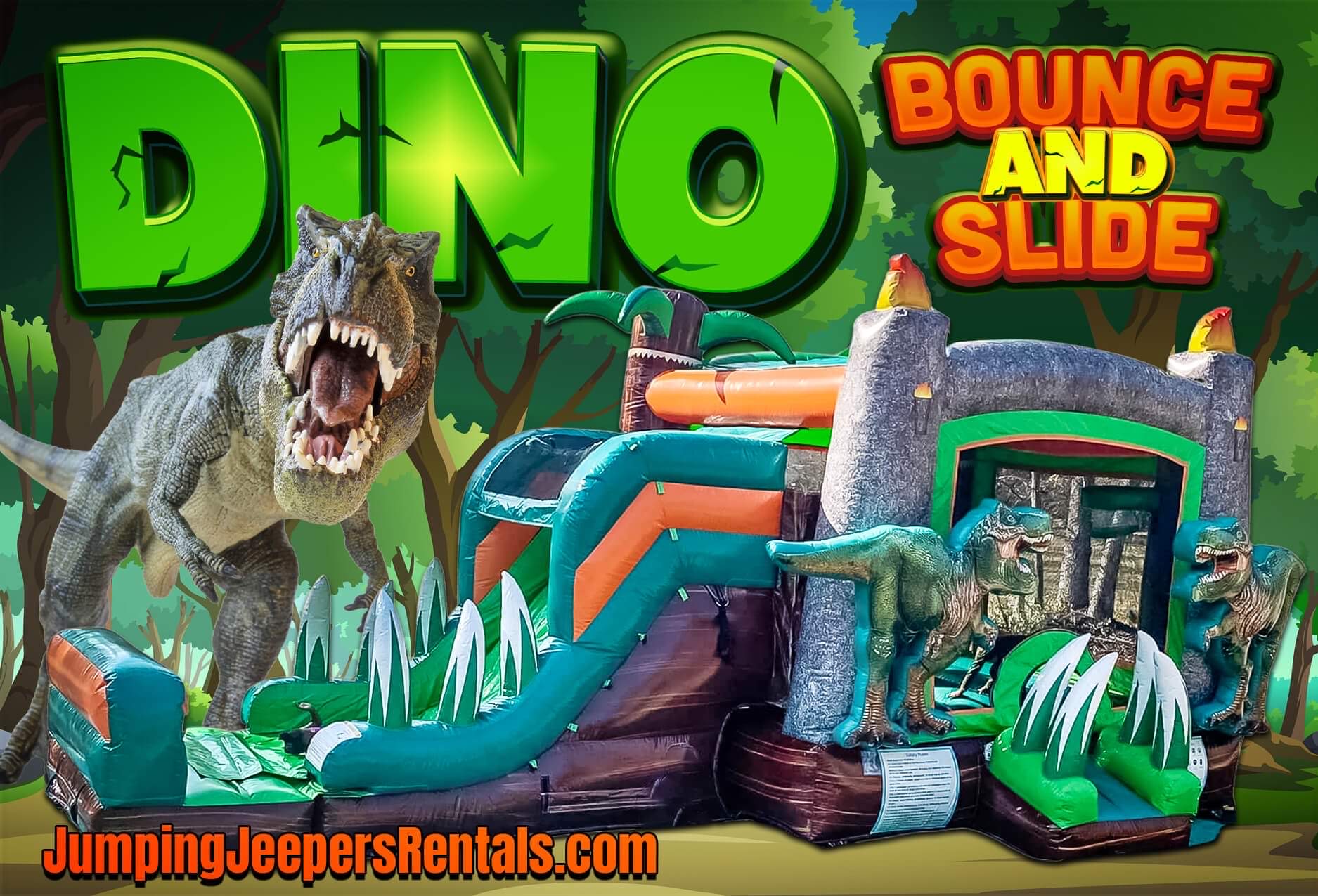 Dinosaur Bounce House rental in Rincon GA.
