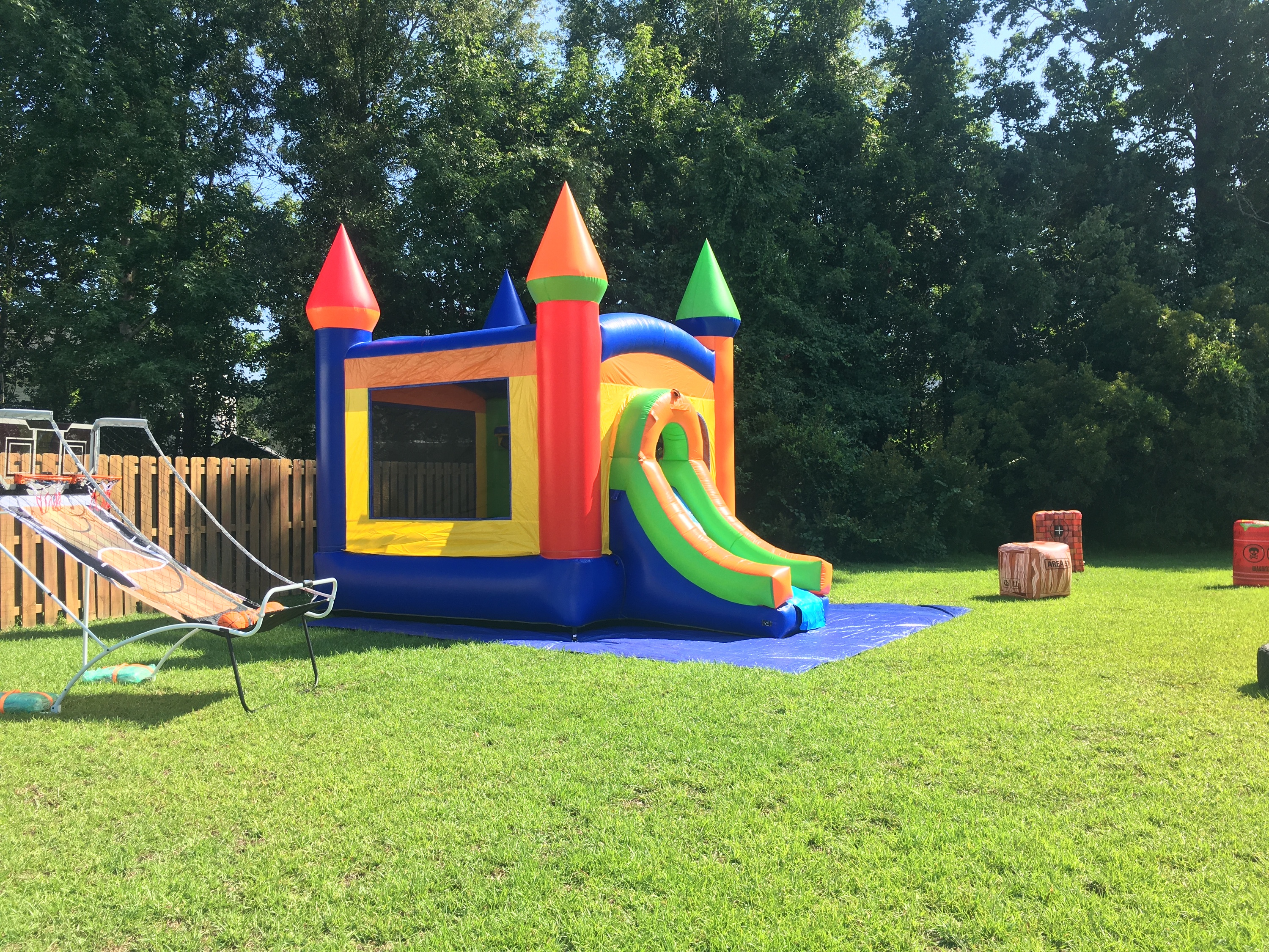 Bounce House Rentals for Corporate Event with Interactive Yard Games Savannah GA