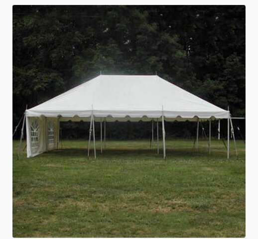 20' x 30' White Pole Tent Rental