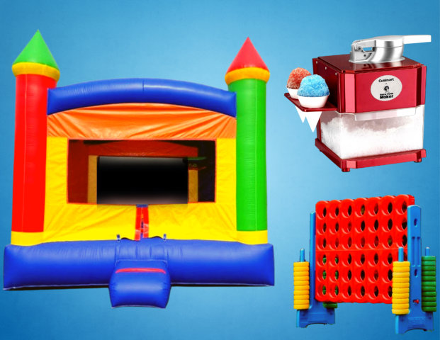 Rainbow Bounce House Trio