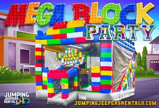 Mega Block Party Bounce House Inside Slide (Dry Only)