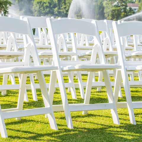 White Resin Chair Rentals