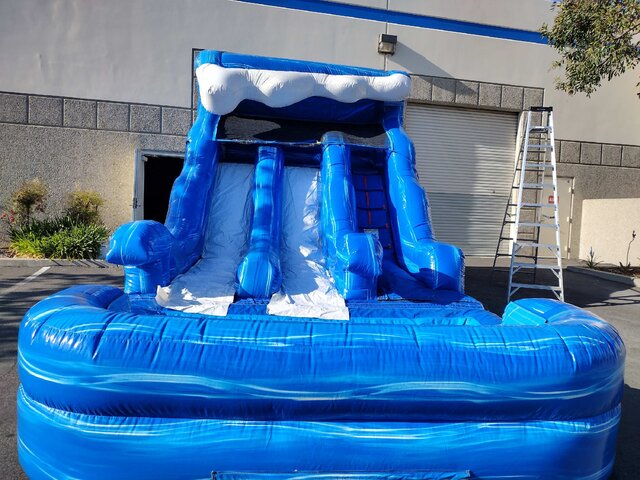 Dual Blue Wave 12ft dry Slide