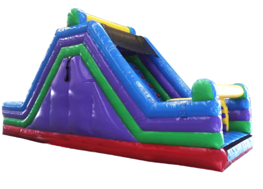 5 Color 30' Rock Climb and Slide Obstacle Course