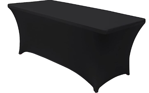 Tablecloth - 6' Black Spandex 