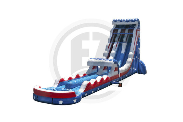 22' Stars n Strips Waterslide + Slip n Slide 