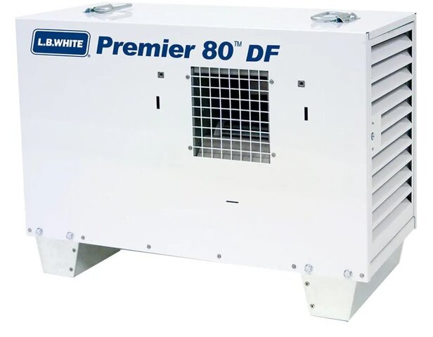 LB 80 WHITE Propane Tent Heater Package