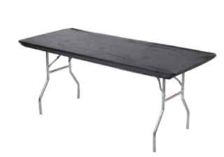 Plastic Table Cover - 6' Black