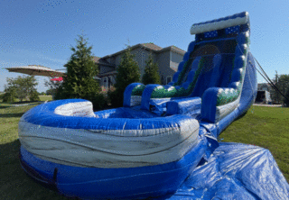 22' Blue Crush Dual Lane Dry Slide