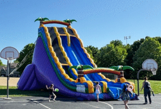 30' Goombay Splash Dual Lane Dry Slide