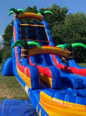 24' Tropical Inferno Dual Lane Waterslide