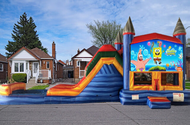 CUSTOM THEME MARBLE WATER COMBO WITH POOL-SPONGEBOB