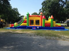  FUN COMBO WITH OBSTACLE COURSE SINGLE SLIDE
