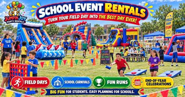 School field day rentals from Jumpin Joy Party Rentals in Travis and Williamson County