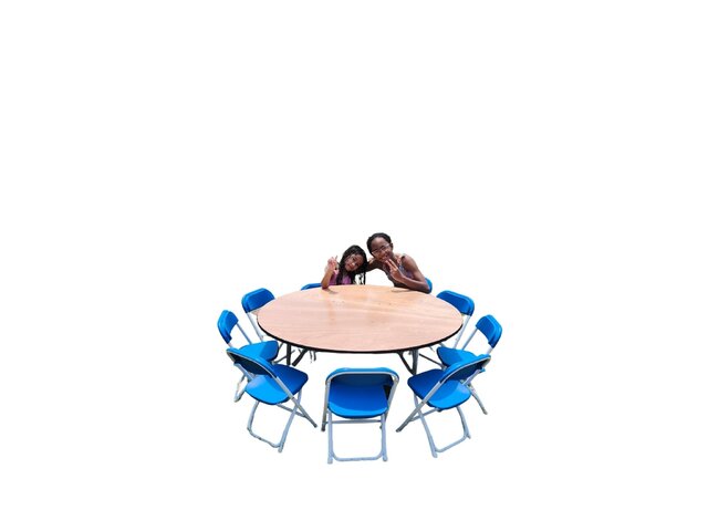Kiddie Table with Chairs (10) Package - Blue 1 Day Rental