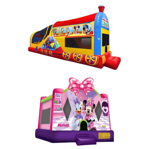 Mickey Mouse Train and Minnie Bounce House
