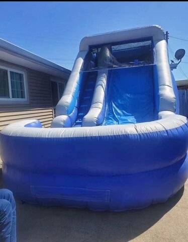 16Ft Blue Water Slide