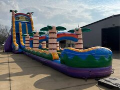 27 Ft TIKI PLUNGE DOUBLE LANE WATER SLIDE