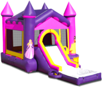 Princess Castle Water Slide & Bounce House Combo
