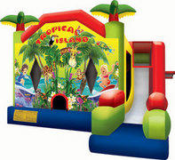 Tropical Island Sports Bounce Dry Slide Combo