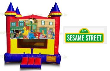 Royal with Sesame Street banner