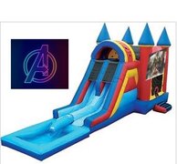 Avengers Bounce House & Double Waterslide
