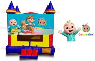 Cocomelon Bounce House & Double Slide Combo