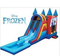 Frozen Castle Bounce House & Dual Slide Combo